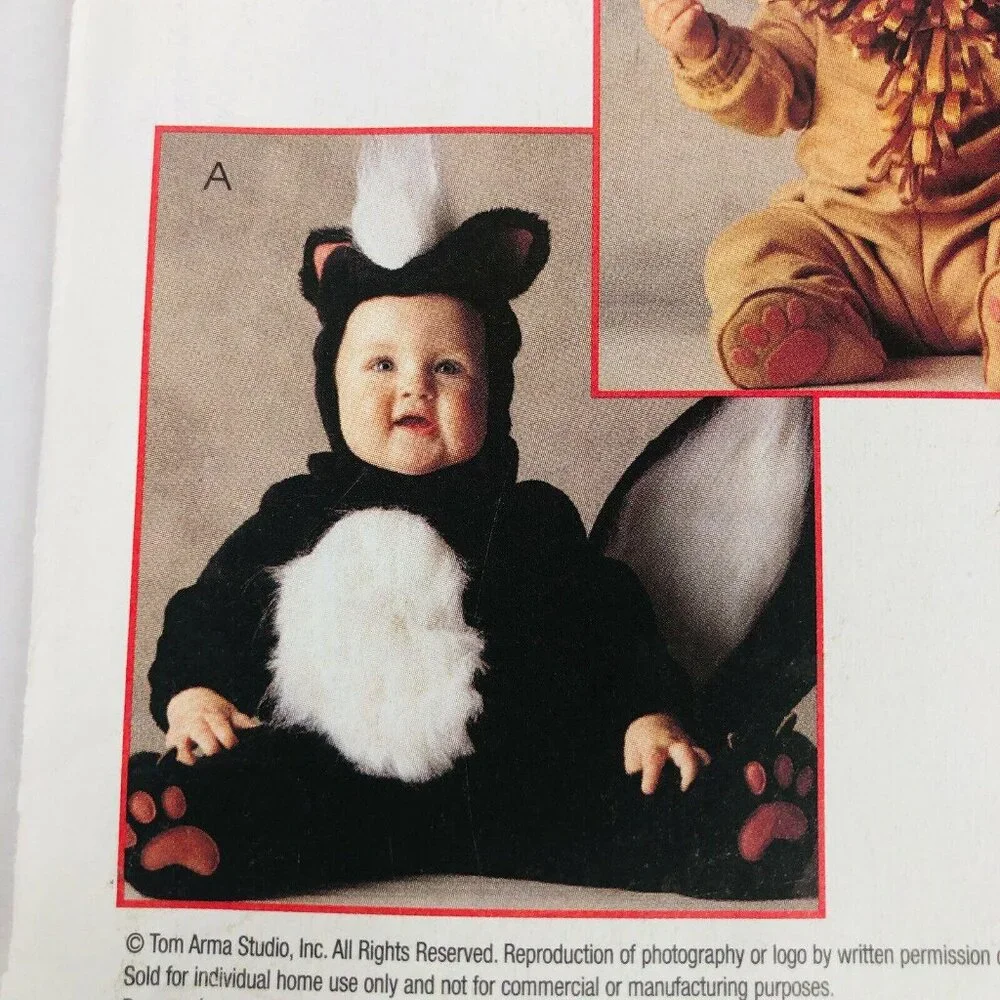 McCalls Animal Costume Sewing Pattern 8938 MP357 Size 3‎ Elephant Lion Panda